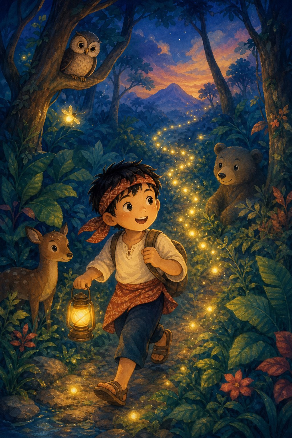 Ilustrasi Lumi dan Jejak Cahaya